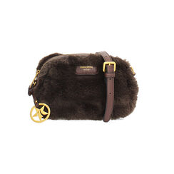Borsa a tracolla in faux fur testa di moro, Primadonna, 265700565FUMOROUNI, 001 preview
