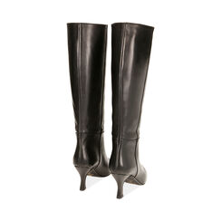 Stivali neri in pelle, tacco 7 cm , Primadonna, 18A506001PENERO037, 003 preview
