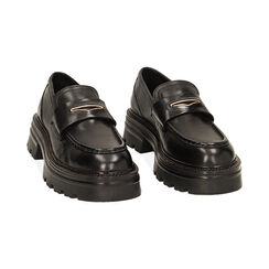 CALZATURA MOCASSINO PELLE NERO, Primadonna, 22N120040PENERO035, 002 preview