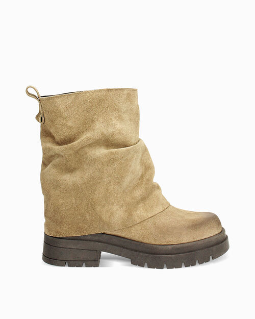 ZAPATOS BIKER SUEDE TAUP, TAUPE