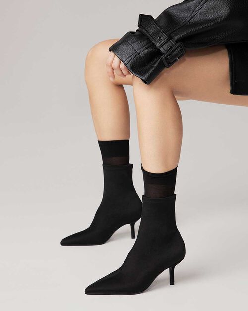 BOTTES DE PLUIE DEMI-BOTTE LYCRA NERO, BLACK