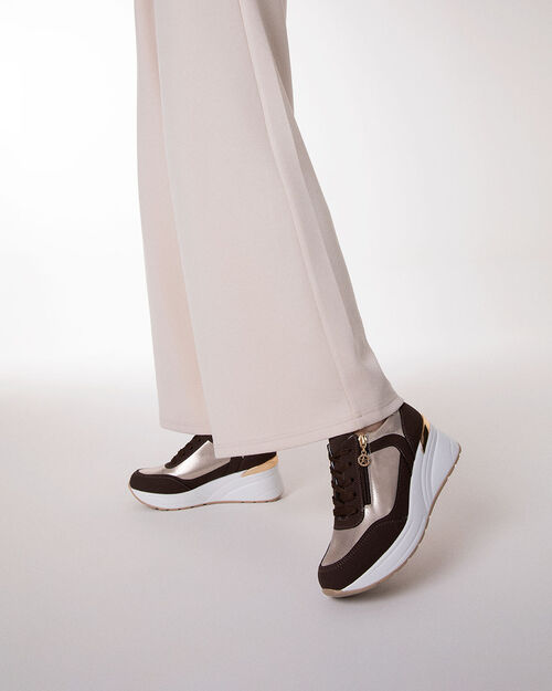 WOMEN SHOES SNEAKERS SYNTHETIC MORO, DK BROWN