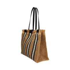 Borsa donna mare grande nera in raffia, Primadonna, 25J904704RFNEROUNI, 003 preview