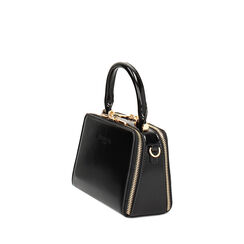 Mini bag nera abrasivata rigida, 245126062ABNEROUNI, 002a