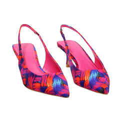 Décolleté slingback donna multicolor, tacco 5 cm, Primadonna, 252115901RSMUBA035, 003 preview