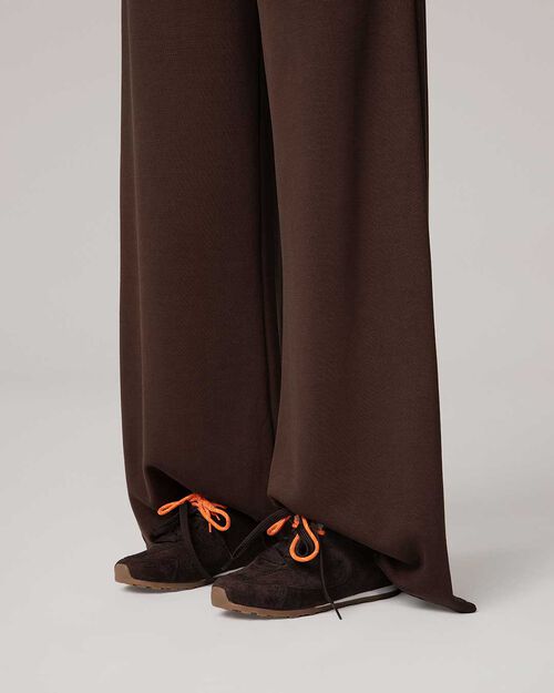 Sneakers testa di moro dettagli arancioni, DK BROWN