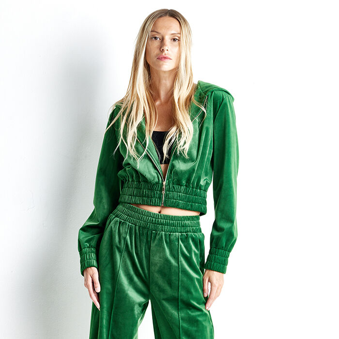 Giacca donna verde in velluto Primadonna Collection
