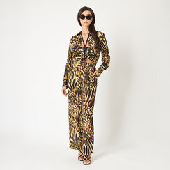 Pantalone donna nero-oro, Primadonna, 25C924352TSNEORUNI, 002a