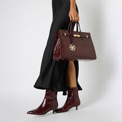 Sac à main bordeaux avec bandoulière, Primadonna, 265731833CCBORDUNI, 002 preview