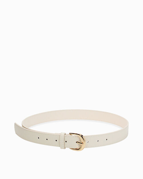 Cintura panna con fibbia decorativa, CREAM