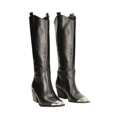 Stivali in pelle neri, Primadonna, 24L600110PENERO035, 002 preview