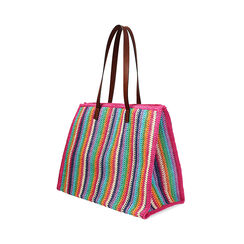 Borsa donna mare grande multicolor in raffia, Primadonna, 25J920349RFMULTUNI, 003 preview