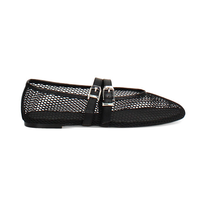 Ballerines femme noires perforées, Primadonna, 25D539902TSNERO035