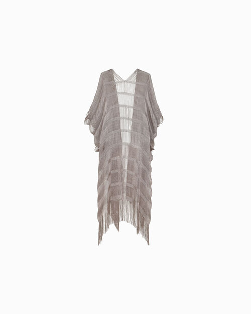 ABBIGLIAMENTO PONCHO TESSUTO TAUP, TAUPE