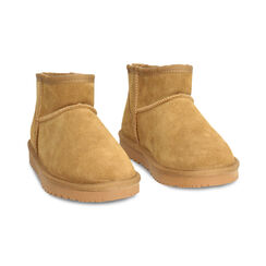 Stivaletti in camoscio camel con pellicciotto sintetico, Primadonna, 26L805522CMCAME035, 003 preview