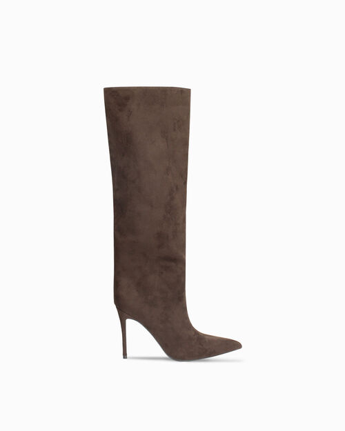 Stivali testa di moro tacco 10 cm, DK BROWN