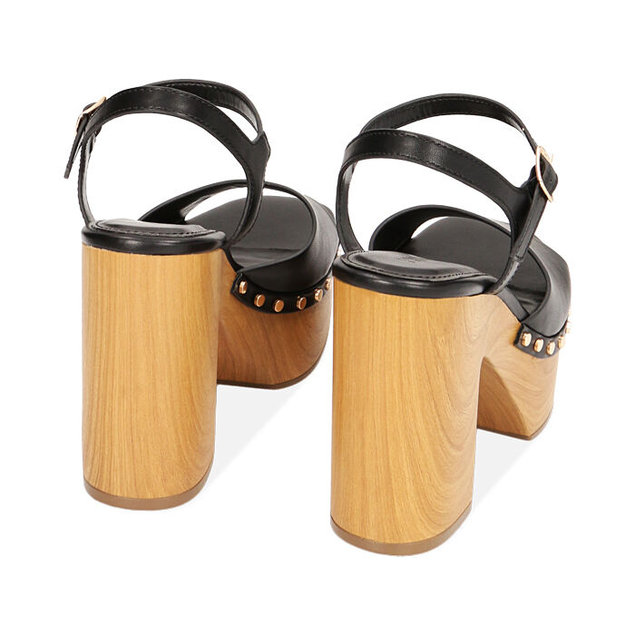 Sandali neri clearance con plateau primadonna