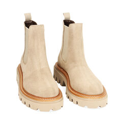 Stivaletti Chelsea taupe in camoscio, Primadonna, 22S211318CMTAUP041, 002 preview