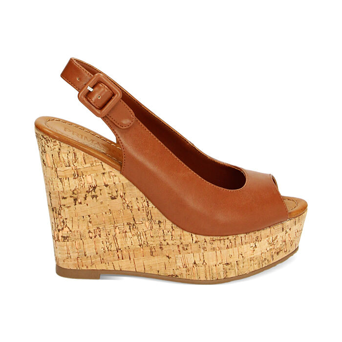 Cuñas de mujer marrones, Primadonna, 254907982EPMARR035