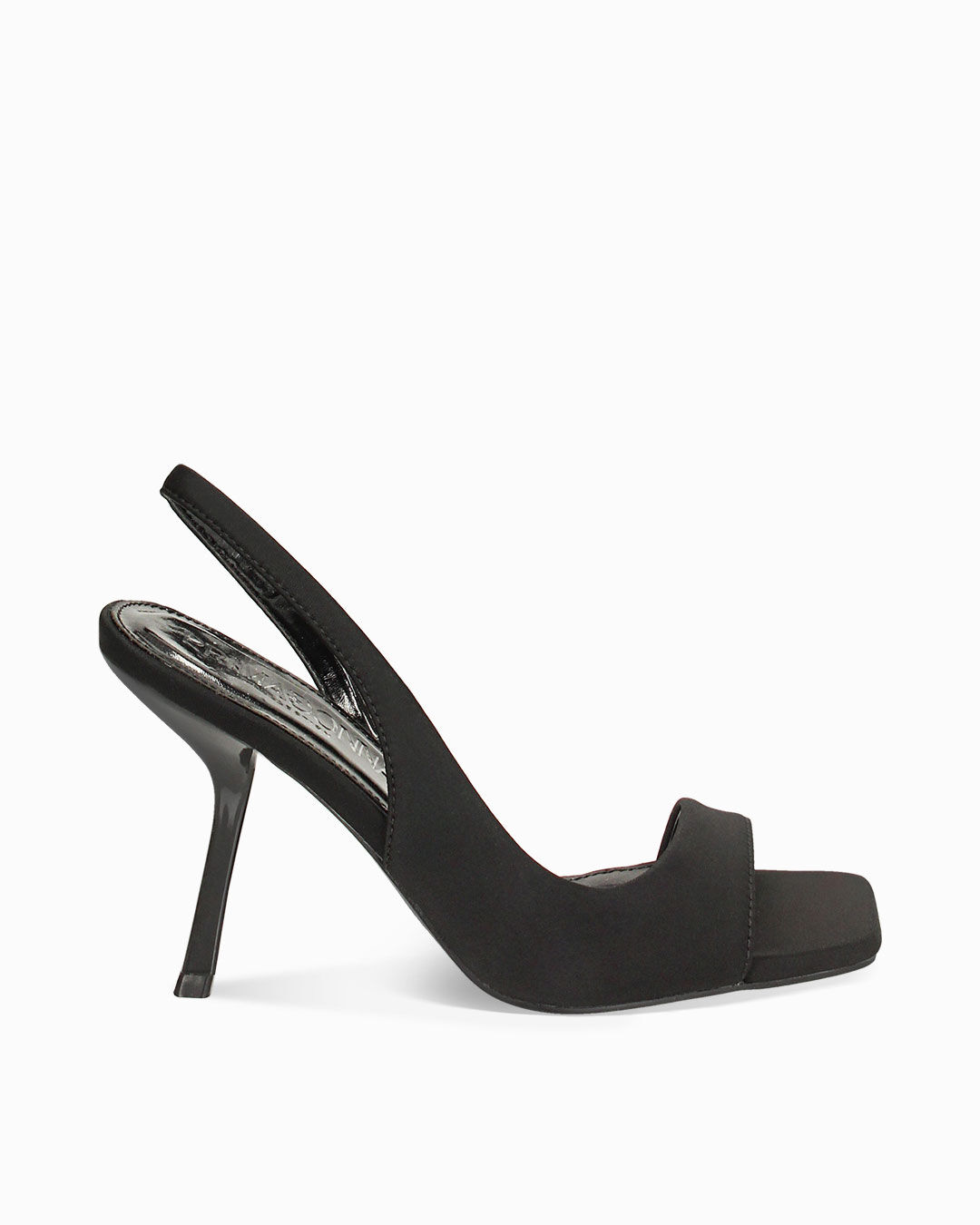 Sandalo donna neri fashion, tacco 9,5 cm