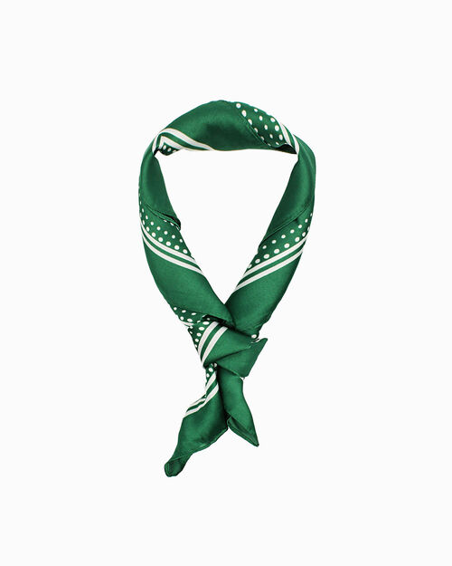 Foulard da donna verde a fantasia, 