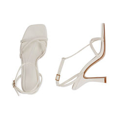 Sandali bianchi, tacco 9,5 cm , Primadonna, 192183619EPBIAN036, 003 preview
