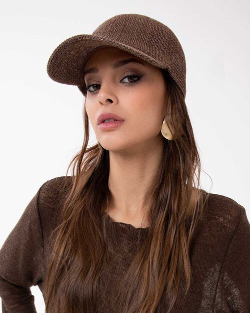 Cappello marrone oro con charme raffinato, MULTI COLOR