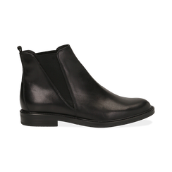 Chelsea boots neri in vera pelle, Stivaletti, 147729504PENERO036, 001 preview