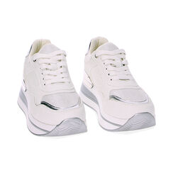 Sneakers bianco argento, Primadonna, 239330502EPBIAR035, 002 preview