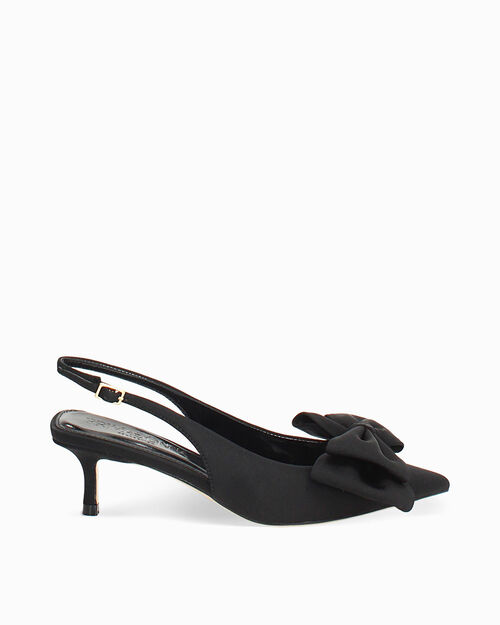 Zapato destalonado negro tac&oacute;n 5 cm, BLACK