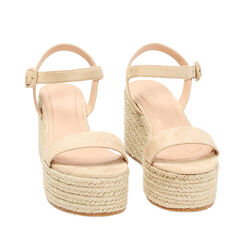 Cuñas beige de microfibra, Primadonna, 234936101MFBEIG040, 002a