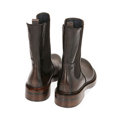 Chelsea boots testa di moro in pelle, tacco 3,5 cm , Primadonna, 205317307PEMORO035, 003 preview