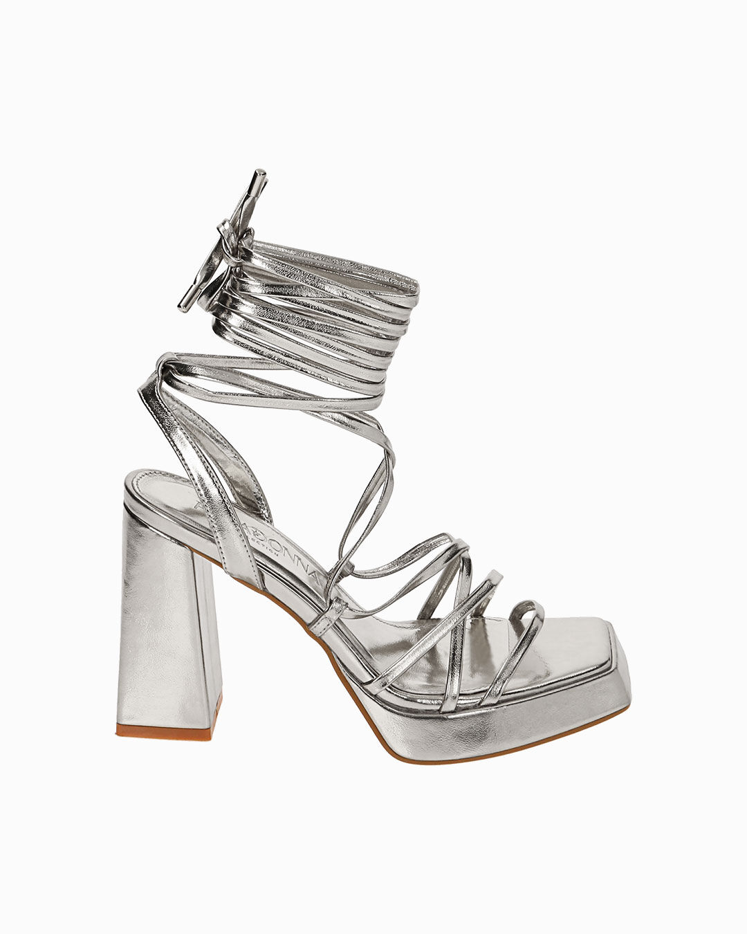 Sandali argento platform, tacco 10 cm