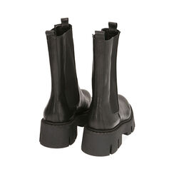 Botines Chelsea de piel negra, tacón de 5,5 cm, Primadonna, 20A512039PENERO038, 003 preview