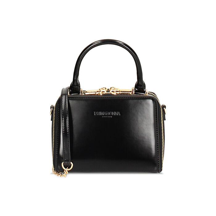 Mini bag nera abrasivata rigida | Primadonna Collection
