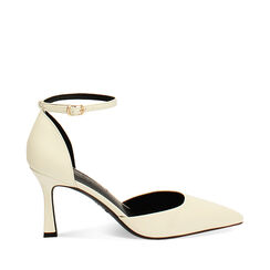 Décolleté open shank panna con tacco di 7,6 cm, Primadonna, 264902519EPPANN035, 001a