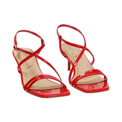 Sandalo donna rosso in vernice, tacco 5,5 cm, Primadonna, 25M742901VEROSS035, 003 preview