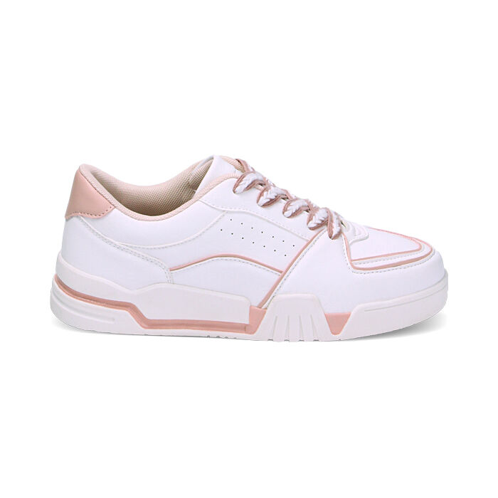Scarpe bianche rosa clearance