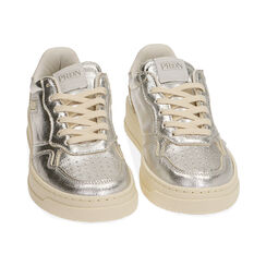 Sneakers argento laminato, suola 4 cm, Primadonna, 20F999215LMARGE035, 002 preview