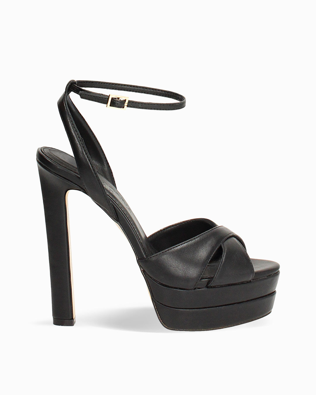 Sandali neri con tacco 13,7 cm