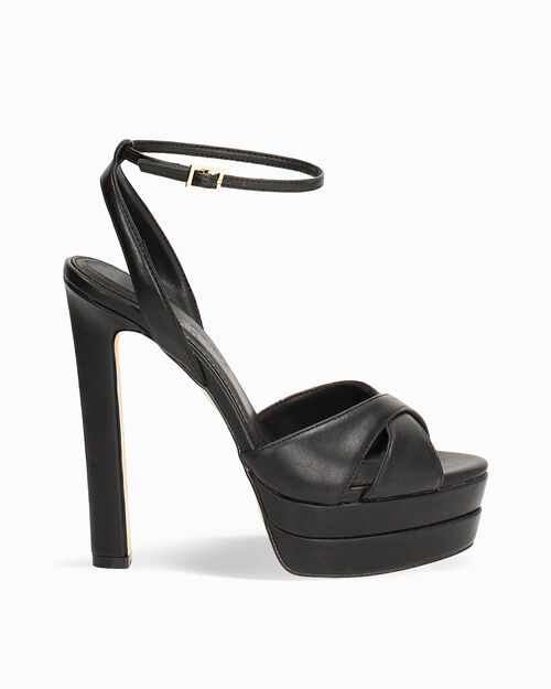Sandali neri con tacco 13,7 cm, BLACK