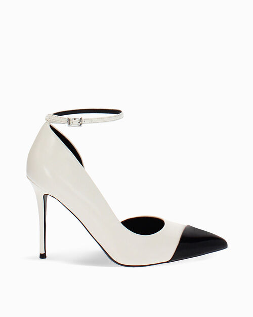 Zapato de sal&oacute;n blanco y negro tac&oacute;n 10,2 cm, MULTI COLOR