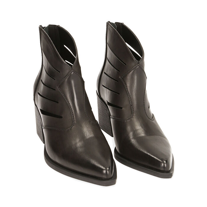 Botines mujer negros, tacón 6,5 cm | Primadonna Collection