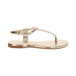 Sandali infradito donna oro in laminato, Primadonna, 254992895LMOROG035, 001 preview