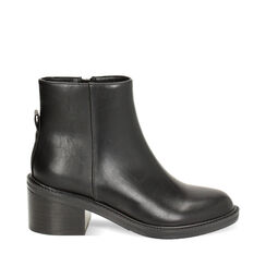Tronchetto nero basic, tacco largo 5 cm, Primadonna, 242723602EPNERO036, 001a