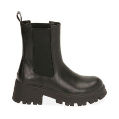 Chelsea boots neri, tacco 4,5 cm , Primadonna, 200635105EPNERO035, 001a