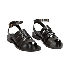 WOMEN SHOES FLAT COW LEATHER NERO, Primadonna, 23B814027VANERO035, 002 preview