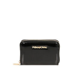 Portafogli nero in vernice, New Collection, 215122516VENEROUNI, 001a