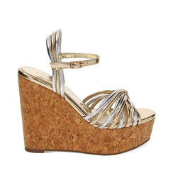 WOMEN SHOES WEDGE LAMINATED OROG, Primadonna, 232721722LMOROG035, 001a