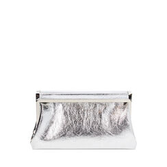 Clutch femme argentée en laminé, Primadonna, 255126163LMARGEUNI, 001a